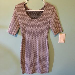 form fitting chevron dress